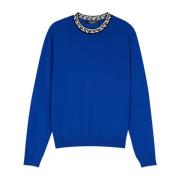 Versace Stiliga Sweaters Blue, Herr