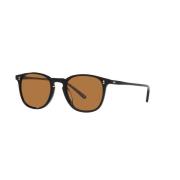 Oliver Peoples Black/Cognac Sunglasses Finley 1993 SUN Brown, Unisex