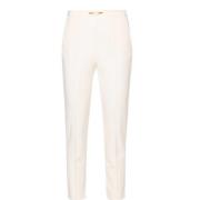 Elisabetta Franchi Cropped Trousers White, Dam