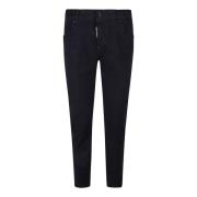 Dsquared2 Svarta Skinny Cropped Denim Jeans Black, Dam