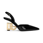 Dolce & Gabbana Svart Häl Slingback Cross Skor Black, Dam