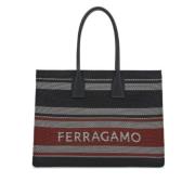 Salvatore Ferragamo Signature Toteväska med Jacquard Logo Multicolor, ...