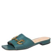 Gucci Vintage Pre-owned Laeder sandaler Blue, Dam