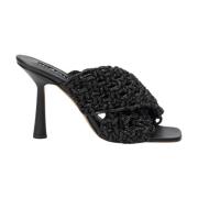 Hibourama Glittrande Kristallmules Black, Dam