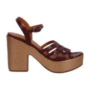 Chie Mihara Jelele Plattforms Sandaler Brown, Dam