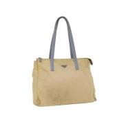 Prada Vintage Pre-owned Nylon prada-vskor Beige, Dam