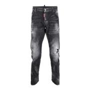 Dsquared2 Slim Fit Svarta Jeans för Män Black, Herr