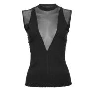 PINKO Sleeveless Tops Black, Dam