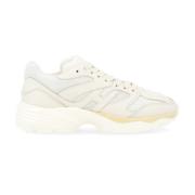 Hogan Naturläder Perforerade Sneakers White, Dam