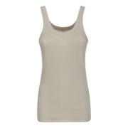 Quira Sleeveless Tops Beige, Dam