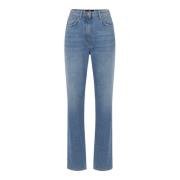 Elisabetta Franchi Klassiska Straight Jeans för Kvinnor Blue, Dam