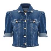 Kocca Jeansjacka med applikerade strstenar Blue, Dam