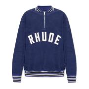 Rhude Bomullsweatshirt Blue, Herr