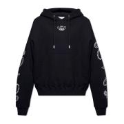 Off White Hoodie med logotyp Black, Herr