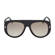 Tom Ford Modig Pilot Solglasögon Brun Spegel Black, Unisex