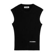 Jil Sander Sleeveless Tops Black, Dam