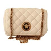 Versace Cross Body Bags Beige, Dam