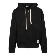 Jil Sander Svart Bomullszip Hoodie Black, Herr