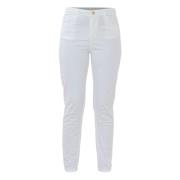 Kocca Slim Fit Bomullsbyxor med Fickor White, Dam