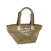 Gucci Vintage Pre-owned Belagd canvas gucci-vskor Yellow, Dam