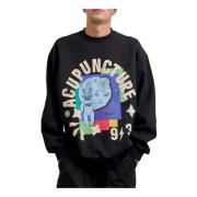 Acupuncture Sweatshirts Black, Herr