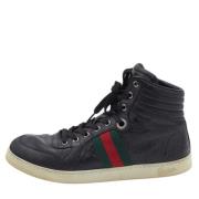 Gucci Vintage Pre-owned Laeder sneakers Black, Dam