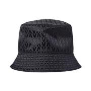 Valentino Reversible Logo Jacquard Bucket Hat Black, Herr