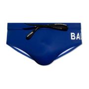 Balmain Badbyxor med logotyp Blue, Herr