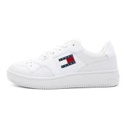 Tommy Jeans Retro Basketball Vita Lädersneakers White, Dam