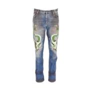 Gucci Vintage Pre-owned Bomull jeans Blue, Dam