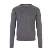 Fedeli Round-neck Knitwear Gray, Herr