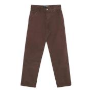 Iuter Wide Trousers Brown, Herr