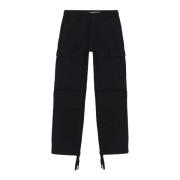 Iuter Straight Trousers Black, Herr