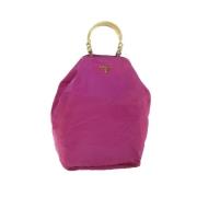 Prada Vintage Pre-owned Nylon handvskor Pink, Dam