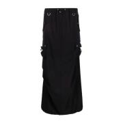 Coperni Svart Cargo Maxi Klänning Black, Dam