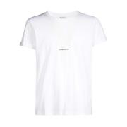 Saint Laurent Vit T-Shirt - Regular Fit - 100% Bomull White, Herr