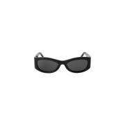 Ambush Retro Ovala Solglasögon Kvinnor UV-skydd Black, Dam