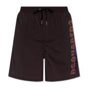 Dsquared2 Badshorts med logotyp Black, Herr