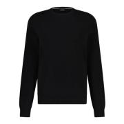 Hugo Boss Round-neck Knitwear Black, Herr