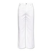 Etro Logo-broderade jeans White, Herr