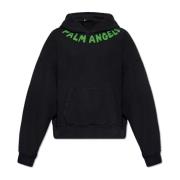 Palm Angels Tryckt huva Black, Herr