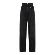 Isabel Marant Straight Jeans Black, Dam