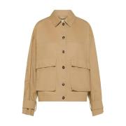 OOF Wear Bomull Gabardin Regular Fit Jacka Beige, Dam