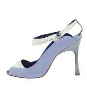 Manolo Blahnik Pre-owned Pre-owned Laeder klackskor Blue, Dam