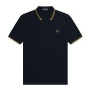 Fred Perry Dubbelrandig Pikétröja M3600 Blue, Herr