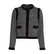 Karl Lagerfeld Klassisk Stickad Cardigan Tröja Multicolor, Dam