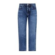 Armani Exchange Lös Tapered Denim Jeans Blue, Herr