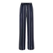 Kiton Wide Trousers Blue, Dam