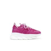 Versace Pre-owned Pre-owned Tyg sneakers Pink, Dam