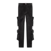 Amiri Cordbyxor med logotyp Black, Herr